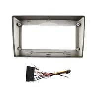 Adaptador De Radio Marco Coche 9 Pulgadas Kit De Panel Instalación Tablero De Radio para Hyundai H1 para Starex 2010 2011 2012 2013 2014 POMPOMPUR(Silver Frame Cable)
