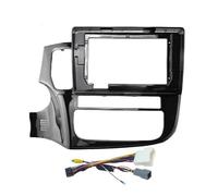 Adaptador De Radio Marco De Coche De 9 Y 10 Pulgadas Kit De Panel De Instalación para Mitsubishi para Outlander 2014 2015 2016 2017 2018 POMPOMPUR(10 Inch Frame Cable)