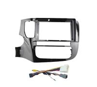Adaptador De Radio Marco De Coche De 9 Y 10 Pulgadas Kit De Panel De Instalación para Mitsubishi para Outlander 2014 2015 2016 2017 2018 POMPOMPUR(9 Inch Frame Cable)