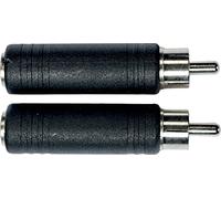 Adaptador de rca macho a jack hembra mono de 6.35 mm