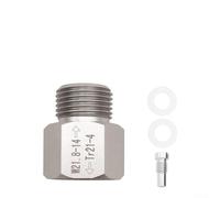 Adaptador de recambio de cilindro T21-4 a W21.8-14, adaptador de cilindro de gas de aluminio para SodaStream compatible con conversión de rosca TR 21x4 a W21.8