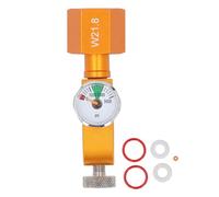 Adaptador de recambio de CO2 W21.8 | Medidor de presión de alta precisión y diseño de hebilla rápida | Herramienta de recarga de carbonatador de soda para inflables/neumáticos/equipo deportivo |