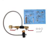 Adaptador de recarga de cilindro de CO2 G1/2 con manguera para llenar el adaptador directo de Tank Soda Maker(With pressure gauge 24 inches)