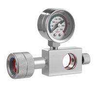 Adaptador de recarga de CO2 de soda con manómetro y válvula de alivio, estación de llenado de carbonatador para modelos Soda Terra Duo Art, conector de tanque grande CGA320, control de flujo de gas