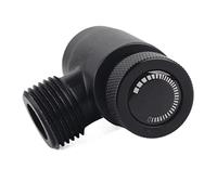 Adaptador de recarga de CO2 Válvula de conector de cilindro de refresco integrada para llenar el tanque de refresco con W21.8 14 TR21 4 hilos Aleación de aluminio negro y seguro