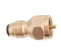 Adaptador de recarga de gas acoplador de cilindro Lp de latón para botellas Coleman de 1 libra para camping, estufa, dispositivo de transferencia de combustible, senderismo al aire libre, 2,5 x 5,5 cm