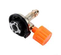 Adaptador de recarga de gas butano con válvula de ventilación para estufa al aire libre, cilindro de transferencia, conector de válvula Lindal, latón 36g (D)