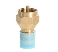 Adaptador de recarga de gas compatible con POL para cilindros de 1 libra de latón con función de corte automático para operaciones de recarga controladas