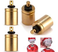 Adaptador de recarga de gas de 4 piezas, cabezal de válvula adaptadora de llenado de cilindro de gas para tanque de quemador portátil, para estufa de camping, senderismo, picnic al aire libre