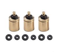 Adaptador de recarga de gas de cobre para camping, 3 piezas, conector de boquilla de válvula de inflado para estufa de cilindro, equipo de cocina al aire libre