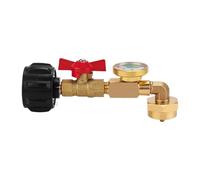 Adaptador De Recarga De Propano: Ajuste Del Tanque De Codo De Latón, Conector De Control De Medidor De Presión | Acoplador De Cilindro Recargable Compacto, Herramienta De Transferencia De Combustible