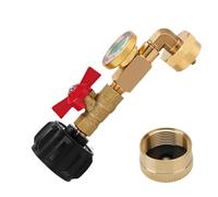 Adaptador De Recarga De Propano: Kit De Transferencia De Combustible Liviano, Accesorio De Medidor De Presión Incorporado | Convertidor De Tanque De Válvula De Latón Recargable, Adaptación De Equipos