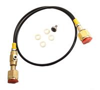 Adaptador de recarga de tanque de 36 pulgadas CGA320 Conector de repuesto resistente de alta presión 4500PSI cobre plástico para transferencia de botella a botella Conexión segura a prueba de fugas