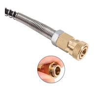 Adaptador de recarga de válvula de carga de doble calibre 7/8-14UNF con manguera de alta presión de 50 cm, clasificación de 6000 PSI, válvula de seguridad para tanques de aire de fibra de carbono