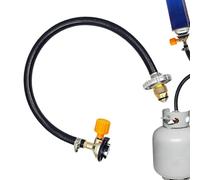 -Adaptador de recarga para cilindro de gas, tubo de inversión de propano con válvula una/fuera de sombra | Conector de manguera de alta presión para acampar cilindro de gas Grill Ocio Actividades