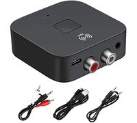 Adaptador de receptor de audio Bluetooth 5.0,Receptor de Bluetooth NFC, altavoz de AUX o RCA de 3,5 mm,audio para el automóvil,auriculares, sistema de cine en casa,receptores de componentes de estéreo