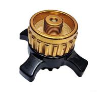 Adaptador de recipiente de gas para estufa de exterior Campingaz EasyClic a válvula roscada EN417 compatible con la mayoría de estufas portátiles de camping (dorado)