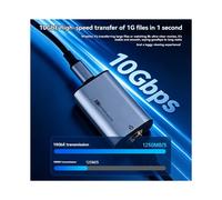 Adaptador de Red de 10 Gbps USB 3.2 A RJ45, Adaptador de Tarjeta de Red Gigabit RTL8159 de 10000 Mbps para PC Portátil Win10/11