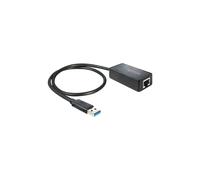 Adaptador de red - DELOCK - USB 3.0 a Gigabit LAN - SuperSpeed - Negro - 10/100/1000 Mb/s
