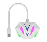 Adaptador de red Ethernet, adaptador Ethernet de red rápida - Adaptador Ethernet de red rápido tipo C,Adaptador Ethernet de conexión estable, iluminación RGB colorida para descarga de fichi