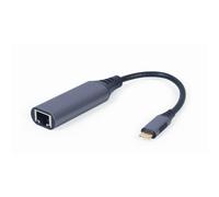 Adaptador de red Gembird A-USB3C-LAN-01 USB-C Gigabit RJ-45 Carcasa metálica