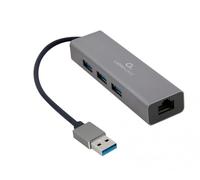 ADAPTADOR DE RED GEMBIRD USB AM GIGABIT CON HUB DE 3 PUERTOS USB 3.0