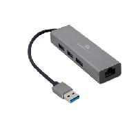 ADAPTADOR DE RED GEMBIRD USB AM GIGABIT CON HUB DE 3 PUERTOS USB 3.0 A-AMU3-LAN-01