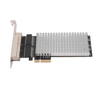 Adaptador de Red Gigabit 2.5G, Tarjeta de Red PCIe X4 10 100 1000Mbps Quad Port para PC de Escritorio