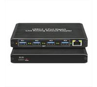 Adaptador de red Gigabit USB 3.0 Plug and Play, sin controladores, 4 puertos Gigabit RJ45, para computadoras y equipos de transmisión en vivo.