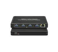 Adaptador de Red Gigabit USB 3.0 Plug And , Sin Controladores, 4 Puertos Gigabit RJ45, para Computadoras y Equipos de Transmisión en Vivo.