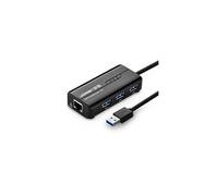 UGREEN Hub USB 3.0 Ethernet Adaptador 1000 Gigabit Tarjeta Red LAN RJ45 con 3 Puerto 5Gbps Compatible con Xiaomi Mi Box S Macbook Y530 Ideapad Raspberry Pi 4 y Otros PC