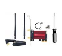 Adaptador de red inalámbrico WiFi 7 BE200 Pro PCIe con antena de 8 dB, tarjeta WiFi BE200 tribanda BT5.4 de 2,4 G/5 G/6 GHz para Windows 11 y Linux.