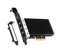 Adaptador de Red PCI-E de 2.5 G Gigabit Quad RJ45 Puerto Nic (chipset Intel I226) 2500 Mbps Tarjeta WiFi Ethernet de Cuatro Puertos con Soporte de Perfil bajo para Windows 11/10/8/7