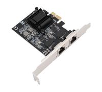 Adaptador de Red PCIe, Tarjeta de Red PCIe, 2.5GBase T RTL8125B 2500Mbps 1000Mbps RJ45 Tarjeta Adaptadora de Red Gigabit Ethernet de Doble Puerto para