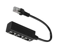 Adaptador de Red RJ45 1 a 3 Divisor Ethernet, Conector de Transferencia Ethernet Adaptador Ethernet, para Enrutador TV Box
