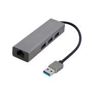 Adaptador de Red USB Tipo A Gembird A-AMU3-LAN-01 Gigabit 3 Puertos USB 3.0 Carcasa Metal