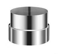 Adaptador de reducción de tubo de conducto reductor de tubo de chimenea de acero inoxidable para sistemas de ventilación y calefacción con ajuste de diámetro de 120 mm a 50 mm (9 cm a 10 cm)