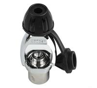 Adaptador de regulador de buceo de acero inoxidable para interfaz YOKE compatible con conectores de rosca G5/8, válvula de inflador, color plateado, 118 x 28 mm, cubierta antipolvo ligera