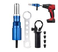 Adaptador de remachado para taladro, herramienta eléctrica inalámbrica para tuercas kit adaptador de remaches pop, para reparación de automóviles metal aluminio industria