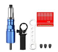 Adaptador de remache para taladro eléctrico, kit de herramientas de remachado inalámbrico, remachadora eléctrica, herramienta manual eléctrica con kit de remaches de carcasa de aluminio