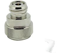 Adaptador de repuesto de metal para SodaStream, conector de rosca TR21x4 compatible con cilindros de dióxido de carbono de 0.6 L, estación de llenado de gas resistente, parte dorada (plata)