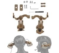 Adaptador De Riel ARC Giratorio Multiángulo De 360° for Auriculares Tácticos Y Accesorios for Cascos. Compatible con Rieles Ops-Core Y Team Wendy.(Tan)