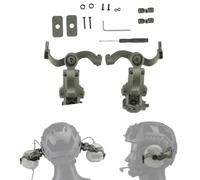 Adaptador De Riel ARC Giratorio Multiángulo De 360° for Auriculares Tácticos Y Accesorios for Cascos. Compatible con Rieles Ops-Core Y Team Wendy.(Green)