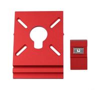 Adaptador de riel guía de enrutador de aluminio con tope de riel para un rendimiento constante en configuraciones de carpintería y sierra de pista