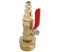 Adaptador de rociador de latón para invierno para caravanas con rosca de manguera de jardín macho rápido de 1/4 y hembra de 3/4 para invernar sistemas de agua al aire libre (rosca externa)