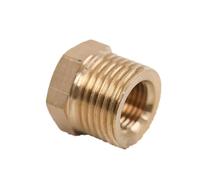 Adaptador de rosca Conector reductor de casquillo hexagonal latón, conector acoplador adaptador y agua cobre, 1/8, 1/4, 3/8, 1/2, 3/4, rosca macho x hembra(1/4inch*1/8inch)