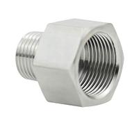 Adaptador de rosca de acero inoxidable G 1/2 pulgada hembra a NPT macho de 1/2 pulgada BSP a NPT convertidor (G 1/2 pulgada hembra a NPT 1/2 pulgada macho (paquete de 2))