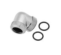 Adaptador de Rosca G1 / 4,14 mm OD Rosca de Latón Codo de 90 Grados Adaptador de Ajuste de Enfriamiento de Agua, Conector de Tubo Duradero (Plateado)