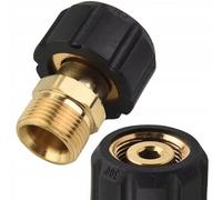 Adaptador de rosca hembra M22 a rosca exterior de 3/8 pulgadas, adaptador de latón de alta presión, repuesto para limpiadores de alta presión Karcher HD HDS | Resistente a la corrosión, rosca precisa
