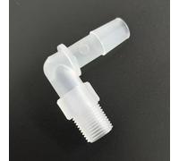 Adaptador de rosca macho 1/8R, paquete de 25 accesorios de espiga for manguera de plástico reutilizables for uso en maquinaria bioquímica y alimentaria(5/16inch-7.9mm 1/8R L-Type)